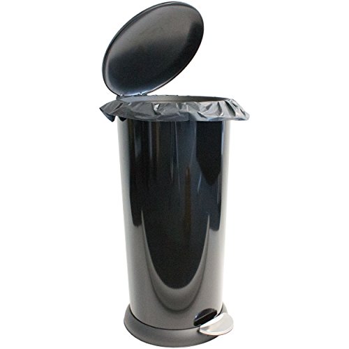 Oxid7® Treteimer Abfalleimer Mülleimer „Skinny“ Mülltrennung Edelstahl Schwarz mit Absenkautomatik (10 Liter) - 5