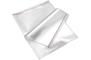 MGE WORLD MGE - 100 Sacchetti in Plastica Trasparente 25x25 cm, Buste in Cellophane Richiudibili Con Chiusura - Ideali per Regalo, Caramelle, Biscotto