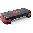 KARAN KING Fitness Stepper for Home & Gym, Cardio, Weights, Yoga, Workout – Adjustable 2 Step Level Heights (10,15 cm) – Perfect Equipment Accessory Set for Fitness Routines