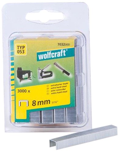 Wolfcraft 7032000 3000 Klammern breit, X-harter Stahl Typ 53 8 mm