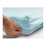 IKEA LEN Spannbettlaken für Babybett; in weiß und türkis; 100% Baumwolle; (60x120cm); 2 Stück - 3