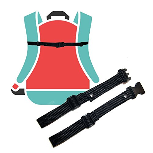 gurties Sangle de poitrine pour cartable sac à dos scolaire Sac à dos Universel Noir