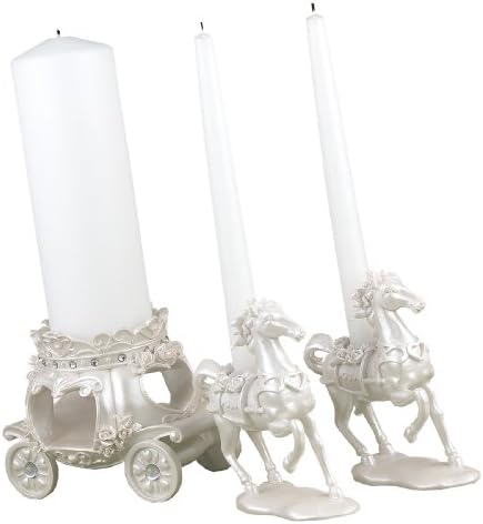 Hortense B. Hewitt Wedding Accessories, Unity Candle Stand, Once Upon a Time, 3 Pieces