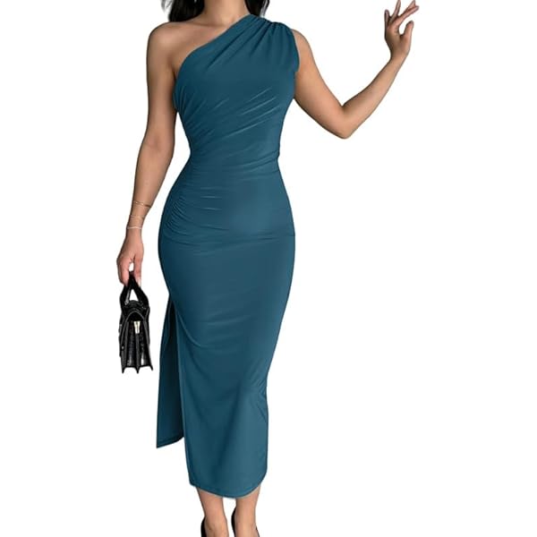 Zwarte One Shoulder Jurk met Lovers