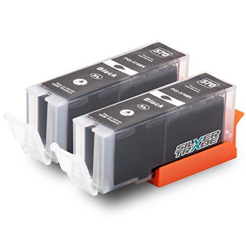 2 Druckerpatronen kompatibel zu Canon PGI-570XL schwarz mit CHIP & Füllstandsanzeige für Canon Pixma MG5750 MG5751 MG5752 MG5753 MG6850 MG6851 MG6852 MG6853 MG7750 MG7751 MG7752 MG7753 MG7752 MG7753