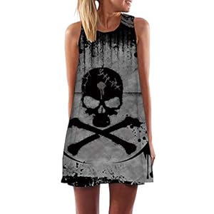 GYYWAN Vestido De Calavera Mujer