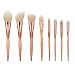 Make Up Brushes Set - Professional Foundation Kabuki Cosmetics Brushes - Start Makers Rose Gold Special Design Makeup Brushes - Best Choice & Essential 8 brushes with free Beauty Blender