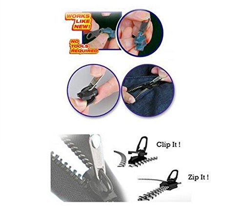 ETGtek 1set 6 X New Fix Zipper Sofortige Reparatur Kein Sewing Reiß Reusable - 3