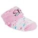 Baby Girls Cotton Rich Pink Bootie Socks With Gift Pouch (One Size) (Flower)