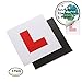 Price comparison product image L Plate, Foresight 2 Set of Extra Thick & Strong Magnetic L Plates Learner Plates For Learner Drivers ,Extra Bonus | Electrostatic Self Adhesive L Plate Stick For Inside of Windshield (Government Approved)