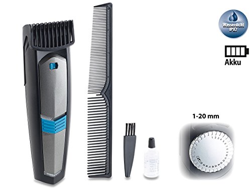 Sichler Beauty Wasserdichter Akku-Haartrimmer & Bartschneider, 1 – 20 mm, IPX7 - 5