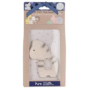 Tikiri Toys Zebra Natural Rubber Teether, Handmade & Organic, for Kids 0+ & Above, Multicolor