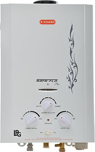 V-Guard 6 L Safeflo Plus Gas Geyser (White)