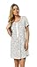 Nursing breastfeeding 100% cotton nightdress "Atena" 7003 7004 (L, Grey)