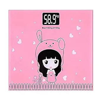 Zyomatiq Digital Electronic Body Weight Scale, Personal Bathroom Weight Machine For Human Body Health Weighing Scale With LCD Display (Multi Color) (25 x 21 x 2.2 CM)