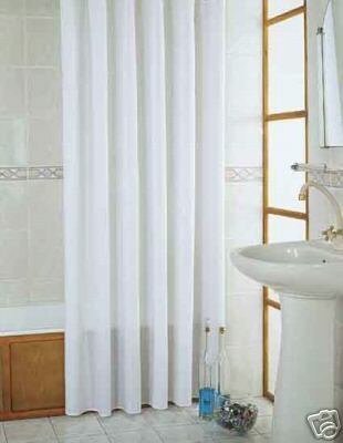 DUSCHVORHANG WEISS 200x240 TEXTIL! 200 BREIT 240 HOCH!! INKL. RINGE! **EXTRA LANG** PERFEKT FÜR HOHE DECKEN