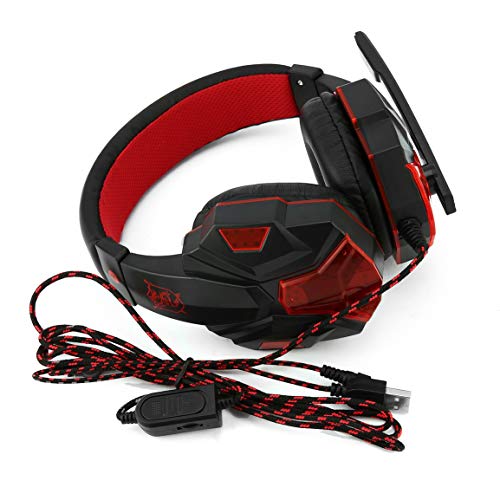 Preisvergleich Produktbild Jiobapiongxin SY830MV Gaming Headset mit Mic-Sound Klarheit Rauschunterdrückung Kopfhörer LED Lichter für Computerspiel für PS4 / Xbox-ONE JBP-X