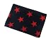 B1107 CozyBear Navy with Red Stars Fleece Baby Blanket - 70 x 100cm