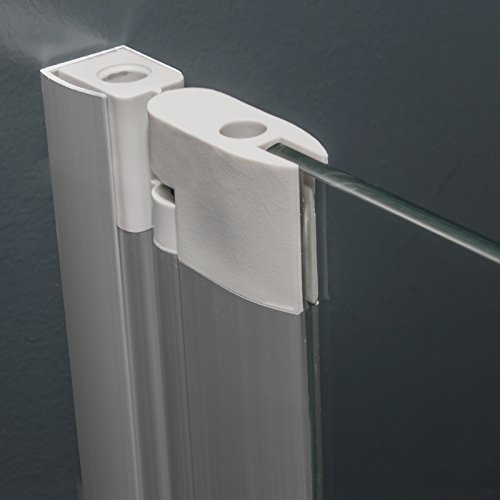 Badewannenaufsatz Duschabtrennung Badewanne Berlin 140×80 cm von Schulte, Sicherheitsglas klar, Profile alu natur, 4056397001256 - 8
