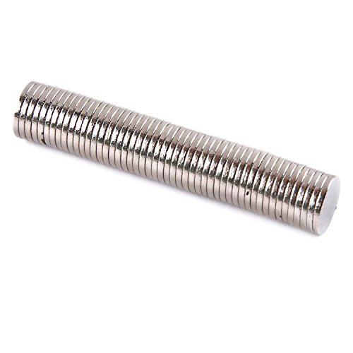 tinxi® 50 Stück N42 starke Neodym Magnete 8 x 1 mm runde Scheiben super Power Magnete - 4