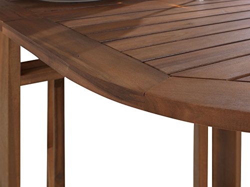 Gartentisch Klapptisch Esstisch FIORE 11 | BxHxT 60x74x120 cm | Braun | Akazienholz | Klappbar - 5