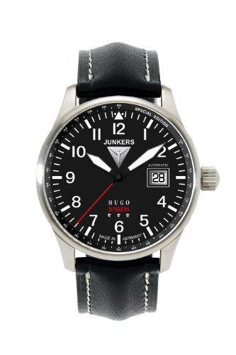 Junkers Herren-Armbanduhr XL Hugo Analog Automatik Leder 66502 Junkers Herren-Armbanduhr XL Hugo Analog Automatik Leder 66502