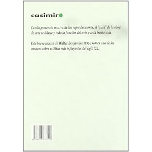 La obra de arte en la epoca de su reproduccion mecanica