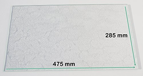 Khlschrank Einlegeboden / Glasplatte / Gemsefach  Strukturglas 4 mm dick  475 mm x 285 mm - Direkt vom Glasereifachbetrieb!!!