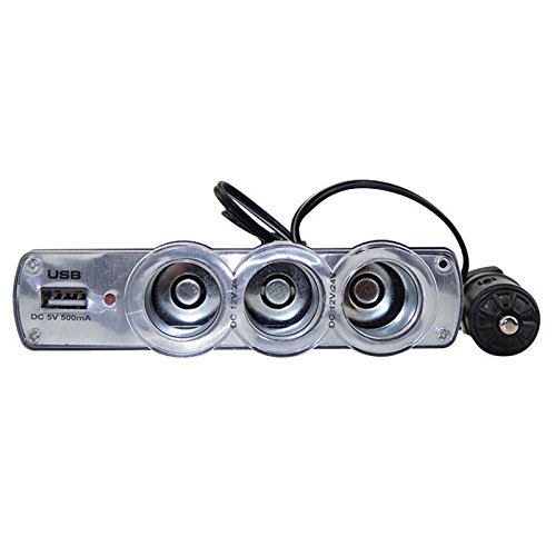 LUPO 3-Fach Zigarettenanzünder Ladegerätadapter + 1 USB-Anschluss - 2
