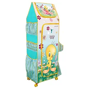 Tweety Closet 5 Shelf Shelves,Kids Folding Collapsible Wardrobe X-Large