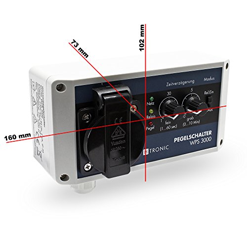 H-Tronic WPS 3000 Wasserpegelschalter mit Wassersensor und 10m Sensorkabel 3000W Wassermelder - 2