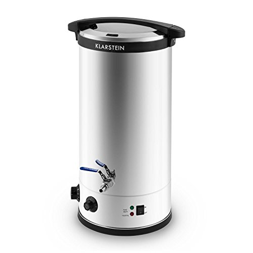 Klarstein Beerfest Maischekessel Bierbraugerät Brauautomat (30 Liter Bierbraukessel, 2500 W, Zeitschaltuhr, stufenloser Temperatur-Regler, inkl. Siebeinsatz, Zapfhahn, Edelstahl) silber - 5