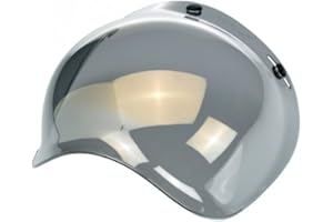 MOTORCYCLE Motorradhelm-Visier für Harley u. a., Biltwell Bubble-Visier für Jethelm, getönte Scheibe, rauchfarben