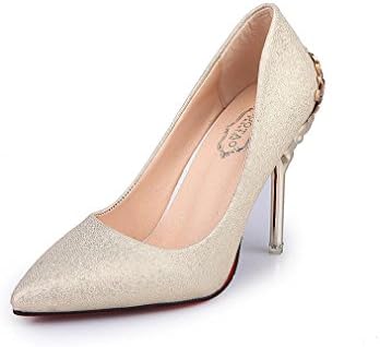 WYWQ Women Fine High Heels Wedding Party Shoes Pointed Toe Stiletto Pump Shoes Shallow Mouth Non-Slip , 37