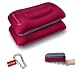 Produktbild Aufblasbares Kissen, Bermunavy Aufblasbares Kopfkissen Leichtes Luftkissen Bequemes Nackenkissen Reisekissen Sitzkissen, für Camping, Garten, Strand, Urlaubsreise,Outdoor, Büro, Reise (2 Stück Rot)