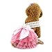 Produktbild selmai Hochzeit Kleid für kleine Hunde, mit Schleife Princess Tutu Halfter Kleid formale Rock Rüsche Pet Puppy Katze Hund Sommer Kleidung
