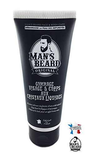Man's Beard - Tratamiento exfoliante para la cara y el cuerpo, su base de cristales líquidos elimina las impurezas de la piel, fabricación francesa, 100 ml 