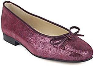 Burgundy Ballerina for Women, Classic Real Leather
