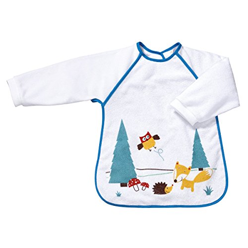BORNINO Ärmellätzchen mit Nässeschutz Baby-Latz, weiß