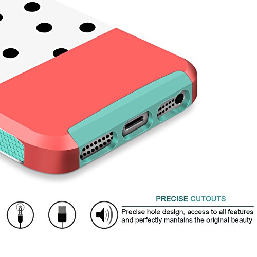 Funda iPhone SE  Funda iPhone 5S  Funda iPhone 5  BENTOBEN iPhone Case Ultra Delgada C  scara Cover Case Dura Flexible TPU   PC Doble Capa Antigolpes Forma Punto Protecci  n 360 Grados para Apple iPhone SE 5 5S 5  Azul y Naranja