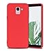 Produktbild Anfire Samsung Galaxy J6 2018 Hülle Rot, Case Soft Silikon Skin Handyhülle Ultra Slim Backcover Case Staubschutz Stoßdämpfend Bumper Schutzhülle Einfarbig Etui Schale für Galaxy J6 2018 (5.6")