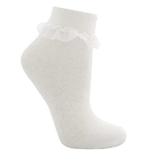 TICK TOCK COTTONIQUE Baby & Girls Socks Cute Frilly Ruffle Organza Lace School