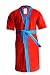 Loomkart Very Fine Export Quality Bath Robes in Red With Blue in Very Soft Velvet Finish Avioni Zip-Packing- Standard Size RS.949.00