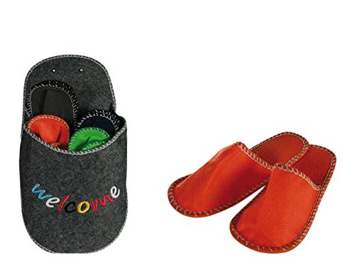Preisvergleich Produktbild Palleon Jumbo Filzpantoffeln Welcome Gästefilzpantoffeln unisex Hausschuhe