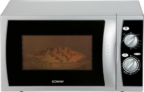 Bomann MWG 2237 CB Mikrowelle 700 W / 20 Liter Garraum / 1000 Watt Grillleistung / silber