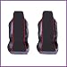 VOLKSWAGEN VW BEETLE (1999-2005) PREMIUM FABRIC SEAT COVERS RED PIPING 1+1