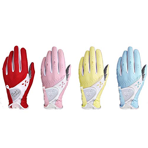 Preisvergleich Produktbild Golfhandschuhe Damenmodelle Rutschfeste atmungsaktive Handschuhe 2 / Hände Verschiedene Handschuhe (Color : Blue-17)