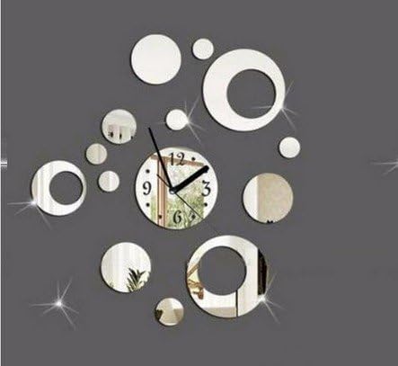 qwer Round circle around the creative home wall clock mirror Creative Brief about clocks acrylic wall clock, Red