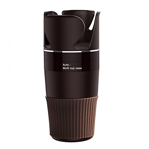 Preisvergleich Produktbild kasit Getränkehalter Multifunktional Getränkehalter Fahrzeug Aufbewahrungsbox Handy Becherhalter Brillenhalter für Trank, Kaffe,kleine Dinger(Kaffeebraun)