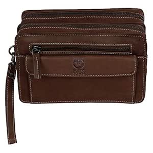 mens leather hand pouch